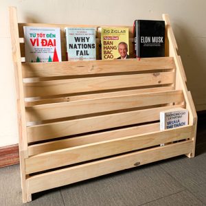 Wooden bookshelf