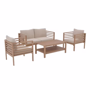 OUTDOOR SOFA SET WITH CUSHIONS INCLUDED