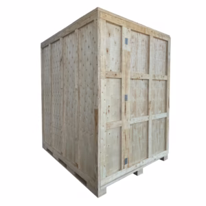 wooden crates with door