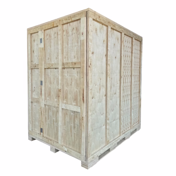 wooden crates with door